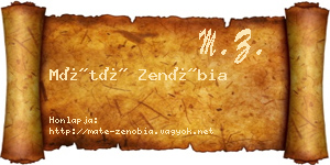 Máté Zenóbia névjegykártya